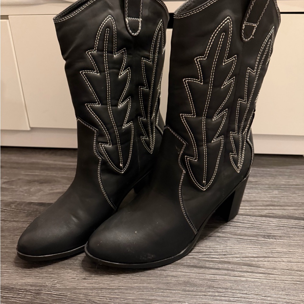 MIA Leather Cowboy Boots- Size 8.5